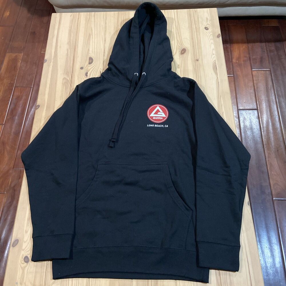 Gracie Barra Hoodie Mens XS Black Brazilian Jiu Jitsu Long Beach CA Gym